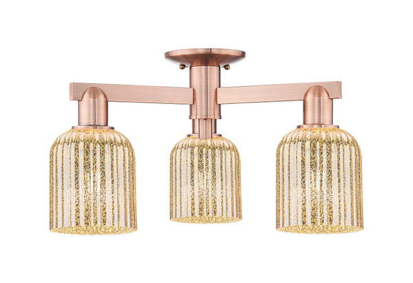 Innovations - 716-3F-AC-G559-5ME - Three Light Semi-Flush Mount - Arcadia - Antique Copper
