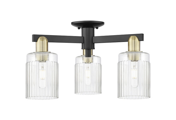 Innovations - 716-3F-BAB-G342 - Three Light Semi-Flush Mount - Arcadia - Black Antique Brass