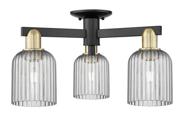 Innovations - 716-3F-BAB-G559-5SM - Three Light Semi-Flush Mount - Arcadia - Black Antique Brass