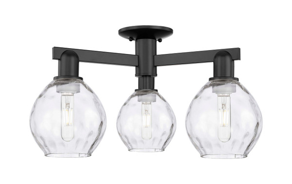 Innovations - 716-3F-BK-G362 - Three Light Semi-Flush Mount - Arcadia - Matte Black