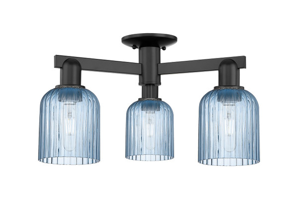 Innovations - 716-3F-BK-G559-5BL - Three Light Semi-Flush Mount - Arcadia - Matte Black