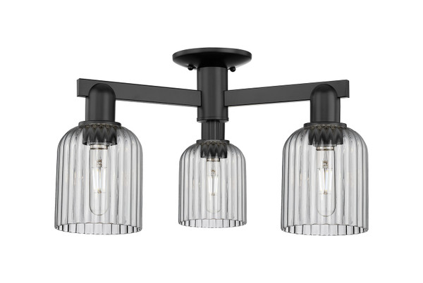 Innovations - 716-3F-BK-G559-5SM - Three Light Semi-Flush Mount - Arcadia - Matte Black