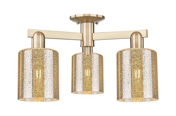 Innovations - 716-3F-CB-G116 - Three Light Semi-Flush Mount - Arcadia - Champagne Bronze