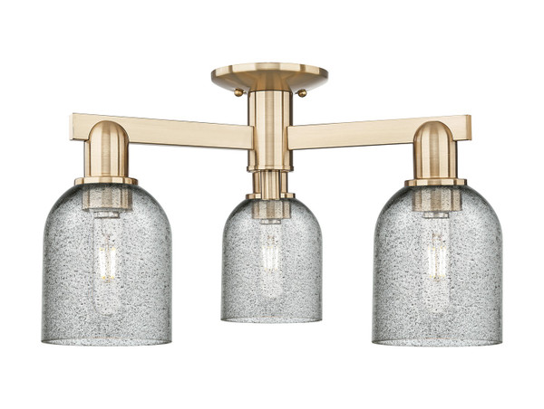 Innovations - 716-3F-CB-G257 - Three Light Semi-Flush Mount - Arcadia - Champagne Bronze