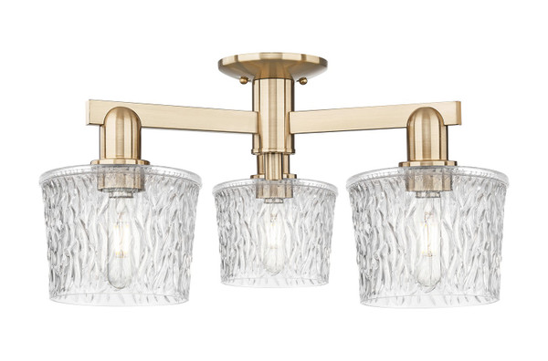 Innovations - 716-3F-CB-G402 - Three Light Semi-Flush Mount - Arcadia - Champagne Bronze