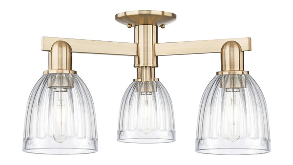Innovations - 716-3F-CB-G442 - Three Light Semi-Flush Mount - Arcadia - Champagne Bronze