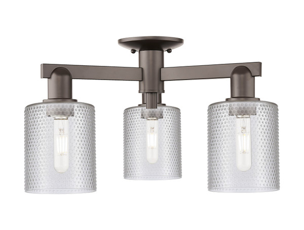 Innovations - 716-3F-OB-G112 - Three Light Semi-Flush Mount - Arcadia - Oil Rubbed Bronze