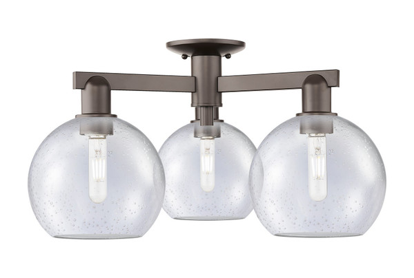 Innovations - 716-3F-OB-G124-8 - Three Light Semi-Flush Mount - Arcadia - Oil Rubbed Bronze