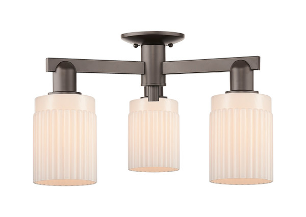 Innovations - 716-3F-OB-G341 - Three Light Semi-Flush Mount - Arcadia - Oil Rubbed Bronze