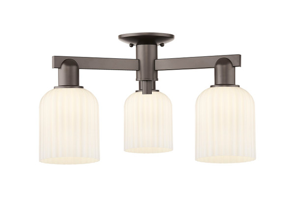 Innovations - 716-3F-OB-G559-5GWH - Three Light Semi-Flush Mount - Arcadia - Oil Rubbed Bronze