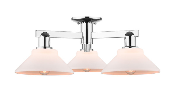 Innovations - 716-3F-PC-G131 - Three Light Semi-Flush Mount - Arcadia - Polished Chrome