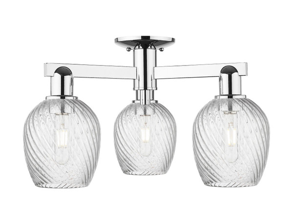 Innovations - 716-3F-PC-G292 - Three Light Semi-Flush Mount - Arcadia - Polished Chrome