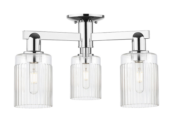 Innovations - 716-3F-PC-G342 - Three Light Semi-Flush Mount - Arcadia - Polished Chrome