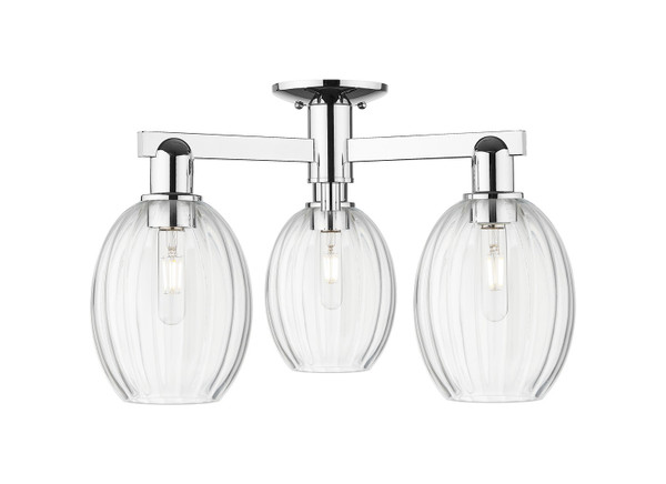 Innovations - 716-3F-PC-G459-6CL - Three Light Semi-Flush Mount - Arcadia - Polished Chrome