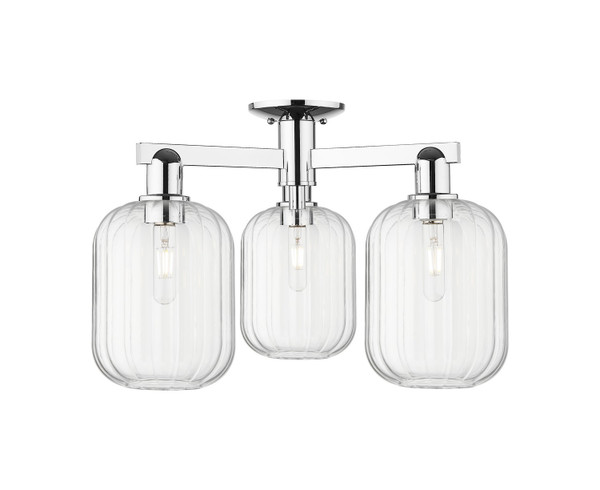 Innovations - 716-3F-PC-G460-7CL - Three Light Semi-Flush Mount - Arcadia - Polished Chrome