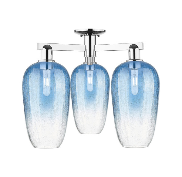 Innovations - 716-3F-PC-G484-7SB - Three Light Semi-Flush Mount - Arcadia - Polished Chrome