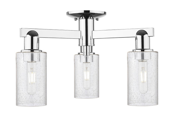 Innovations - 716-3F-PC-G804 - Three Light Semi-Flush Mount - Arcadia - Polished Chrome