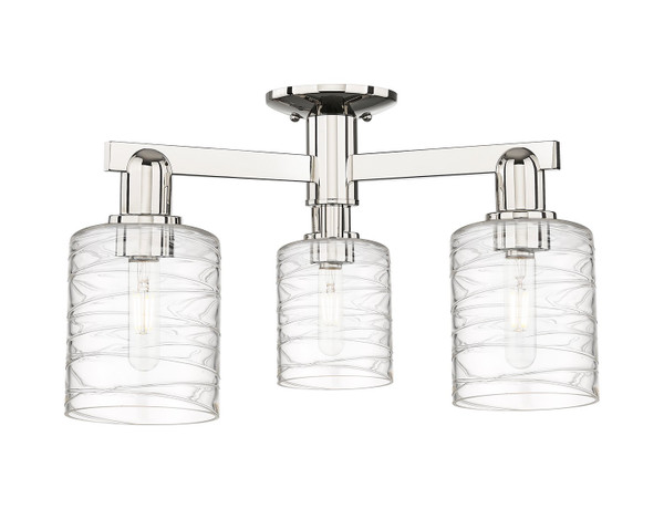 Innovations - 716-3F-PN-G1113 - Three Light Semi-Flush Mount - Arcadia - Polished Nickel