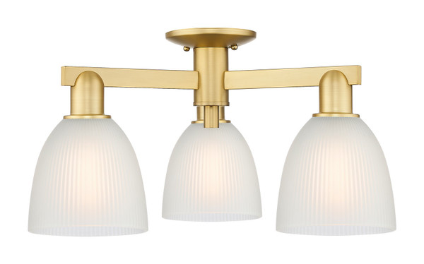 Innovations - 716-3F-SG-G381 - Three Light Semi-Flush Mount - Arcadia - Satin Gold