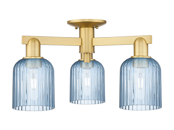 Innovations - 716-3F-SG-G559-5BL - Three Light Semi-Flush Mount - Arcadia - Satin Gold