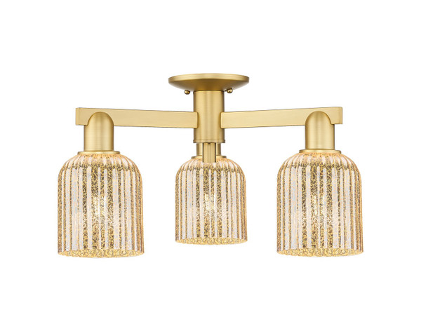 Innovations - 716-3F-SG-G559-5ME - Three Light Semi-Flush Mount - Arcadia - Satin Gold