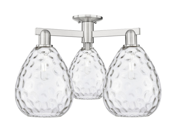 Innovations - 716-3F-SN-G372 - Three Light Semi-Flush Mount - Arcadia - Brushed Satin Nickel