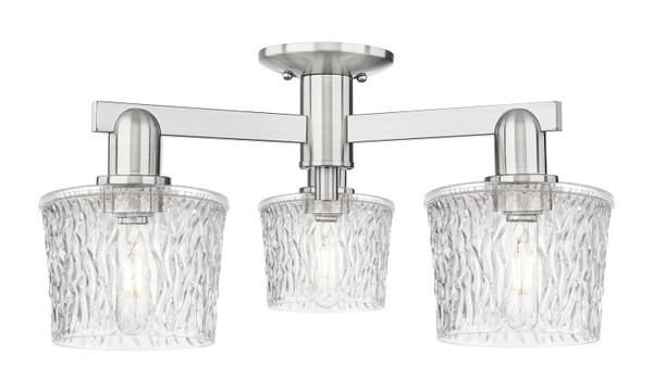 Innovations - 716-3F-SN-G402 - Three Light Semi-Flush Mount - Arcadia - Brushed Satin Nickel