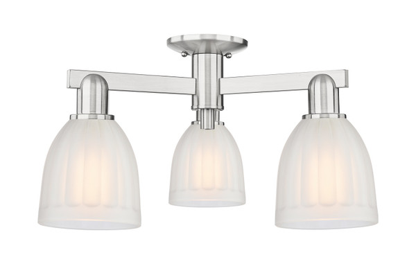 Innovations - 716-3F-SN-G441 - Three Light Semi-Flush Mount - Arcadia - Brushed Satin Nickel