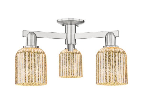Innovations - 716-3F-SN-G559-5ME - Three Light Semi-Flush Mount - Arcadia - Brushed Satin Nickel
