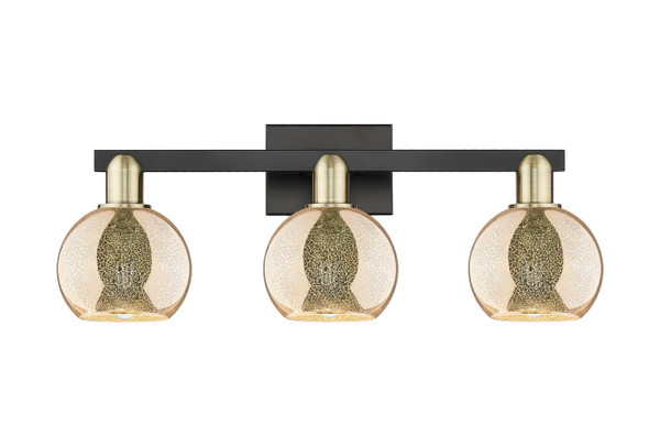 Innovations - 716-3W-BAB-G128-6 - Three Light Bath Vanity - Arcadia - Black Antique Brass