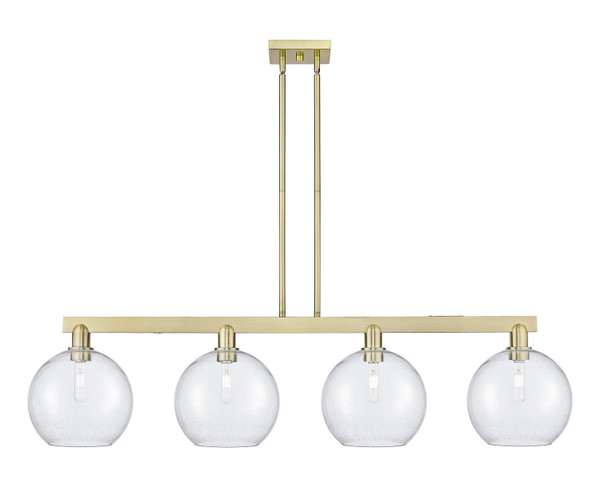 Innovations - 716-4I-AB-G124-10 - Four Light Island Pendant - Arcadia - Antique Brass