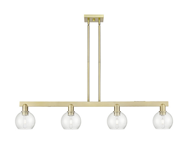 Innovations - 716-4I-AB-G124-6 - Four Light Island Pendant - Arcadia - Antique Brass