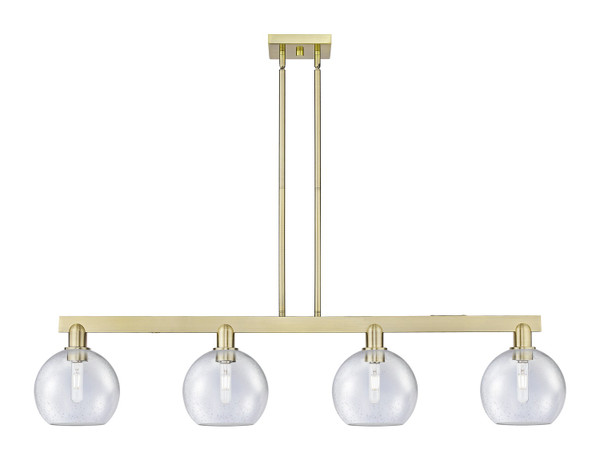 Innovations - 716-4I-AB-G124-8 - Four Light Island Pendant - Arcadia - Antique Brass