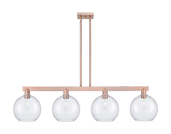 Innovations - 716-4I-AC-G124-10 - Four Light Island Pendant - Arcadia - Antique Copper