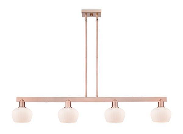 Innovations - 716-4I-AC-G91 - Four Light Island Pendant - Arcadia - Antique Copper