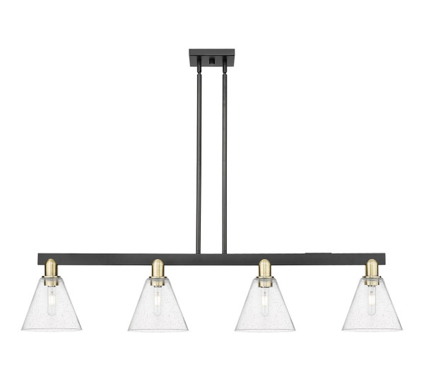 Innovations - 716-4I-BAB-GBC-84 - Four Light Island Pendant - Arcadia - Black Antique Brass