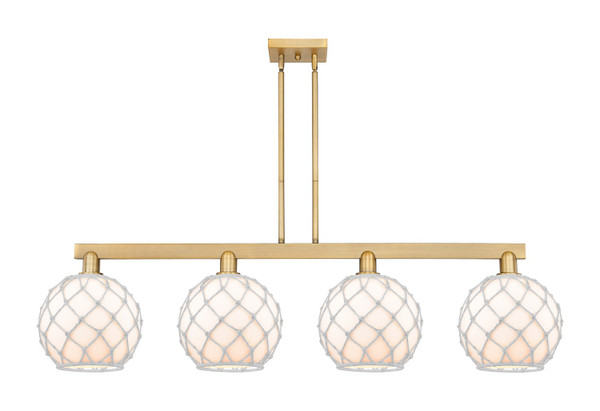 Innovations - 716-4I-BB-G121-10RW - Four Light Island Pendant - Arcadia - Brushed Brass