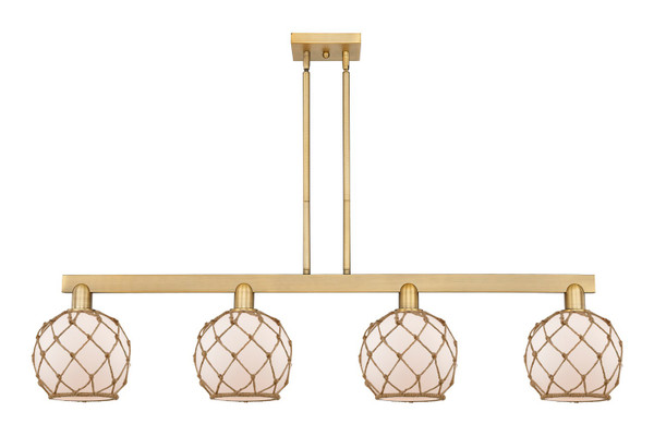 Innovations - 716-4I-BB-G121-8RB - Four Light Island Pendant - Arcadia - Brushed Brass
