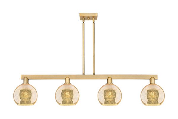 Innovations - 716-4I-BB-G128-8 - Four Light Island Pendant - Arcadia - Brushed Brass