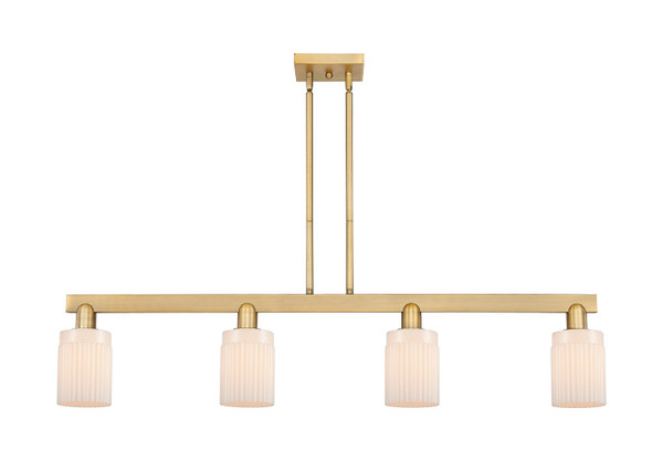 Innovations - 716-4I-BB-G341 - Four Light Island Pendant - Arcadia - Brushed Brass