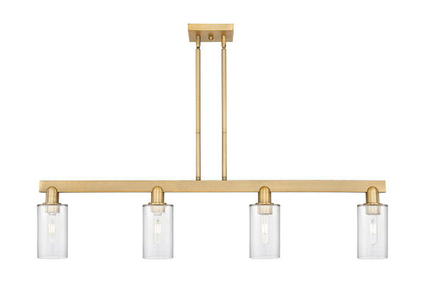 Innovations - 716-4I-BB-G802 - Four Light Island Pendant - Arcadia - Brushed Brass