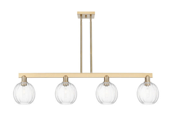 Innovations - 716-4I-CB-G458-7CL - Four Light Island Pendant - Arcadia - Champagne Bronze