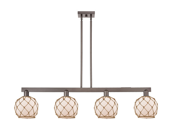 Innovations - 716-4I-OB-G121-8RB - Four Light Island Pendant - Arcadia - Oil Rubbed Bronze