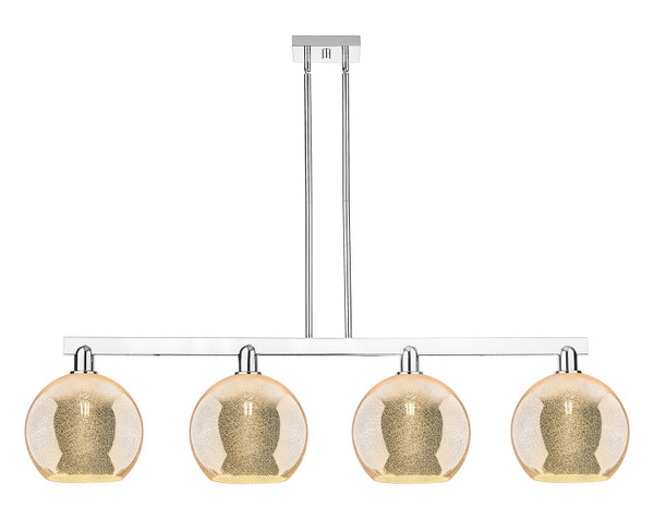 Innovations - 716-4I-PC-G128-10 - Four Light Island Pendant - Arcadia - Polished Chrome