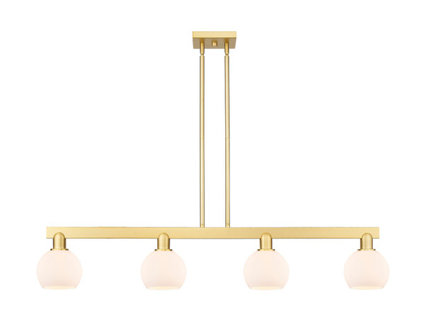 Innovations - 716-4I-SG-G121-6 - Four Light Island Pendant - Arcadia - Satin Gold
