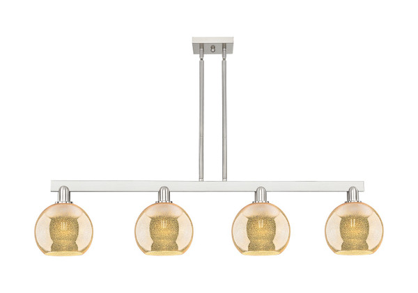 Innovations - 716-4I-SN-G128-8 - Four Light Island Pendant - Arcadia - Brushed Satin Nickel