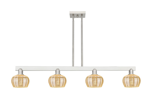 Innovations - 716-4I-SN-G96 - Four Light Island Pendant - Arcadia - Brushed Satin Nickel