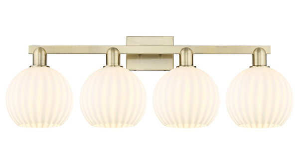 Innovations - 716-4W-AB-G1217-8WV - Four Light Bath Vanity - Arcadia - Antique Brass
