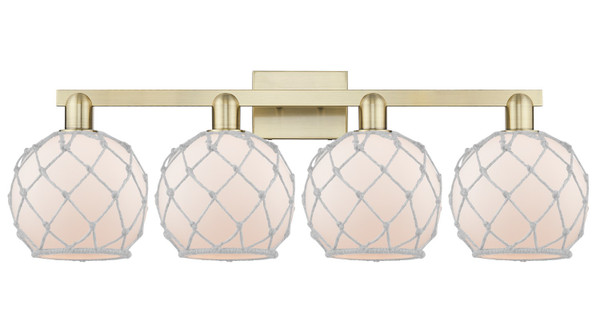 Innovations - 716-4W-AB-G121-8RW - Four Light Bath Vanity - Arcadia - Antique Brass