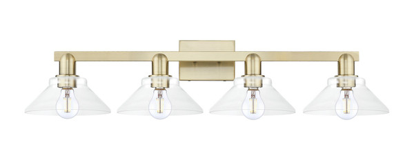 Innovations - 716-4W-AB-G132 - Four Light Bath Vanity - Arcadia - Antique Brass